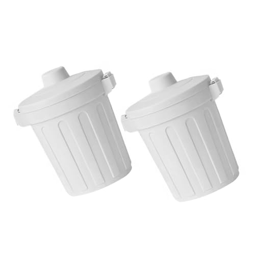 JECOMPRIS 2 Stück Mini mülleimer mit Deckel Kunststoff Tischabfalleimer Vielseitig für Büro Zuhause Desktop Müllbehälter Kompakt Platzsparend Robust von JECOMPRIS