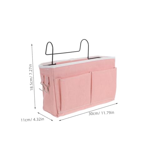 JECOMPRIS 2 Stück Multifunktionaler Bett Organizer Hängekorb mit Taschen Robuste Aufbewahrungstasche für Studentenwohnheim für Bücher Handy und Zubehör Am Bett im Schlafzimmer von JECOMPRIS