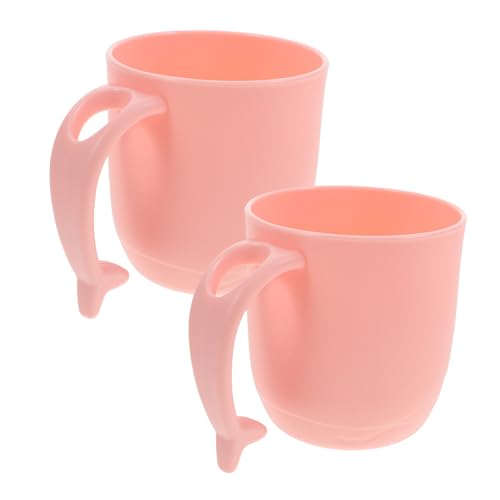 JECOMPRIS 2 Stück Mundspülbecher mit Delfin Schwanzgriff aus Langlebigem Wiederverwendbar Großvolumig Bruchsicher für Zahnbürsten und Mundspülung im Badezimmer JECOMPRIS 2 Stück Mundspülbecher mit Delfin Schwanzgriff aus Langlebigem Wiederverwendbar Großvolumig Bruchsicher für Zahnbürsten und Mundspülung im Badezimmer von JECOMPRIS