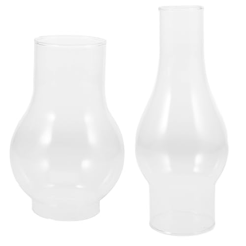 JECOMPRIS 2 Stück Öllampe Lampenschirm Klar Vintage Kerosinlampe Zubehör Winddicht Ersatz für Petroleumlampe Durchmesser für Dekorative Beleuchtung JECOMPRIS 2 Stück Öllampe Lampenschirm Klar Vintage Kerosinlampe Zubehör Winddicht Ersatz für Petroleumlampe Durchmesser für Dekorative Beleuchtung von JECOMPRIS