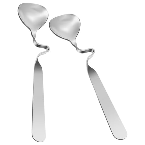 JECOMPRIS 2 Stück Praktische Edelstahl Honiglöffel mit Gebogenem Griff Multifunktionale Runde Rührlöffel zum Einhängen Geeignet für Kaffee Marmelade Desserts und Getränke Komfortabel und JECOMPRIS 2 Stück Praktische Edelstahl Honiglöffel mit Gebogenem Griff Multifunktionale Runde Rührlöffel zum Einhängen Geeignet für Kaffee Marmelade Desserts und Getränke Komfortabel und von JECOMPRIS