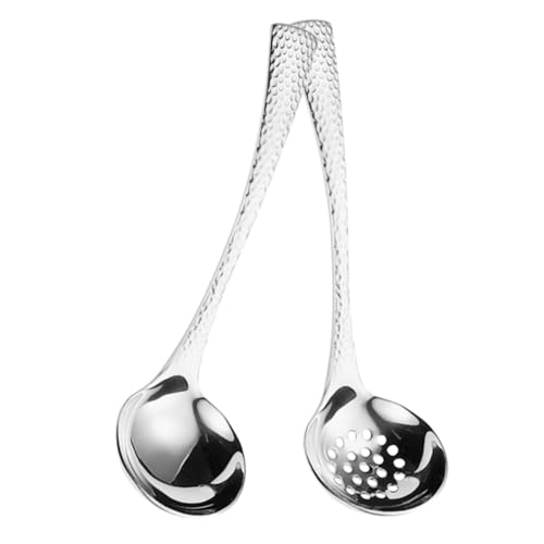 JECOMPRIS 2 Stück Schöpfkelle Schaumkelle Ergonomischer Griff Spülmaschinenfest für Suppen Eintöpfe und Nudeln Teiliges Küchenaccessoire von JECOMPRIS