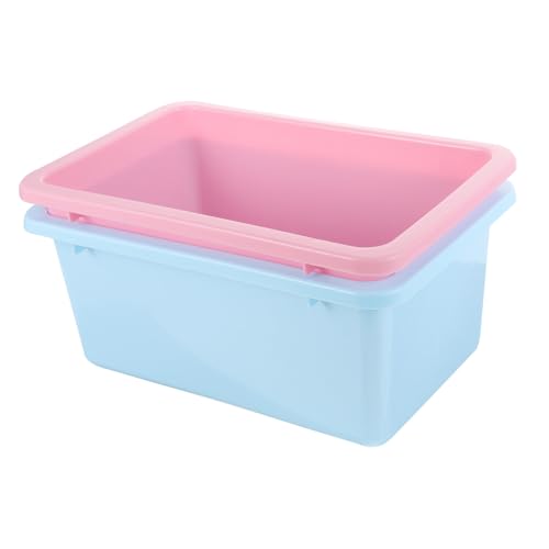 JECOMPRIS 2 Stück Teiliges Aufbewahrungsbox Robustem Kunststoff Kleine Organizer boxen für Schreibtisch Vielseitige Kleinteile aufbewahrung Praktische Farbige Sortierboxen für Büro und von JECOMPRIS