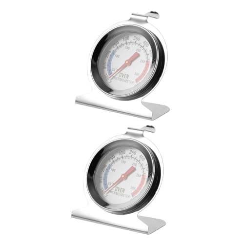 JECOMPRIS 2 Stück Teiliges Edelstahl Backofenthermometer Hitzebeständig Präzises Koch und Backthermometer für Ofen Grill Küche Temperaturmessung Küchenzubehör von JECOMPRIS