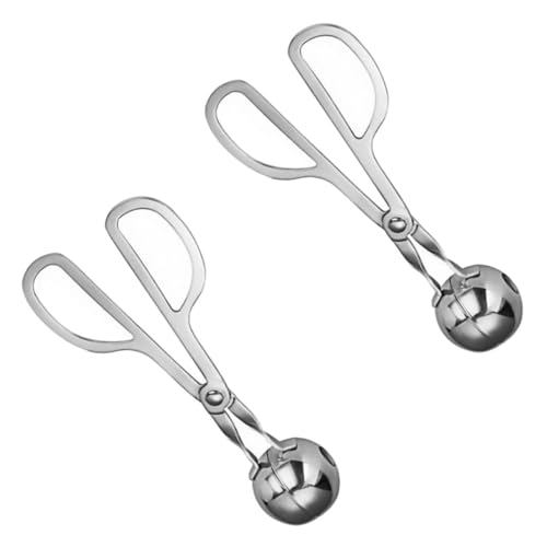 JECOMPRIS 2 Stück Teiliges Fleischbällchenformer aus Edelstahl Praktisches Küchentool für Fleisch Fisch Reisbällchen Leicht zu Bedienen und Platzsparend von JECOMPRIS