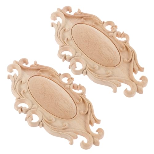 JECOMPRIS 2 Stück Teiliges Holzornament Möbel Vintage Geschnitzte Holzverzierung Onlay Applikation Stabile Holzdeko für Schrank Tür Wand Dekoration Handgefertigt JECOMPRIS 2 Stück Teiliges Holzornament Möbel Vintage Geschnitzte Holzverzierung Onlay Applikation Stabile Holzdeko für Schrank Tür Wand Dekoration Handgefertigt von JECOMPRIS