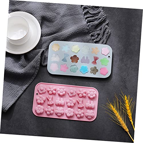JECOMPRIS 2 Stück Teiliges Silikon Backform Blumen Schleifenform Flexibel Reißfest Glatte Oberfläche Antihaftbeschichtet Lebensmittelecht zum Schokoladen Fondantguss DIY Kuchen Dekoration von JECOMPRIS