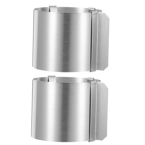 JECOMPRIS 2 Stück Verstellbarer Rund Mousse Cutter aus Backform für Kuchen Kekse und Desserts Geeignet für Mikrowelle und Geschirrspüler von JECOMPRIS