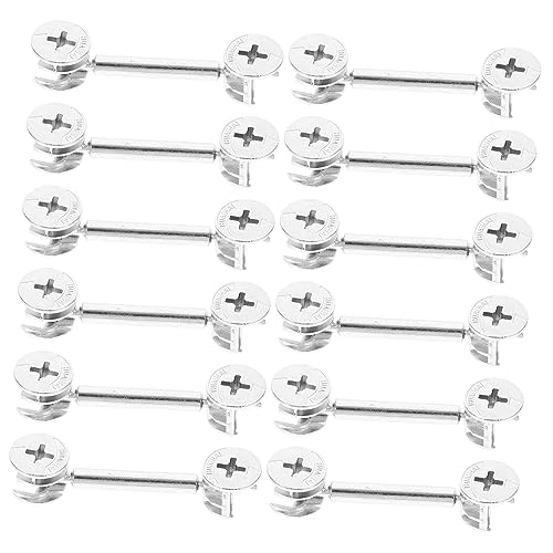JECOMPRIS 20 Sätze Möbelverbinder Kit Doppelseitige Verbindungselemente für Schränke Exzentrische Schrauben mit Zinklegierten Einsätzen für Möbelreparaturen und Montage von JECOMPRIS