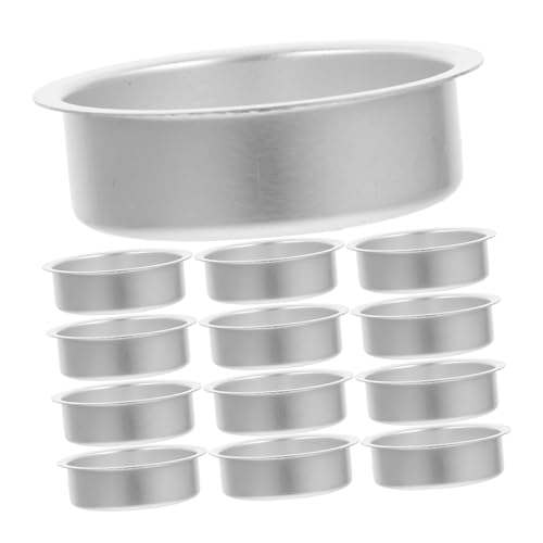 JECOMPRIS 20 Stück Aluminium Teelichthalter Klein ohne Scharfe Kanten Glatte Ränder Sichere Kerzenhalter für DIY Kerzen Silberne Kerzenschalen für Party und Tischdeko von JECOMPRIS