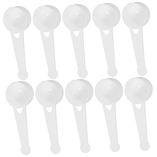 JECOMPRIS 20 Stück Milchpulverlöffel kleine Messlöffel Teelöffel Esslöffel Messlöffel Kaffeelöffel aus Kunststoff Kaffeelöffel mit langem Griff Gramm Messlöffel Plastik Weiß von JECOMPRIS
