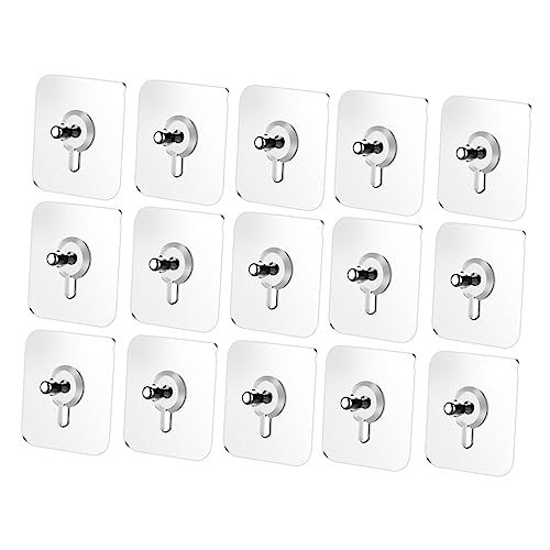 JECOMPRIS 20 Stück Nahtlose Wandnagel Sticker Selbstklebende Haken mit Schraubstange für Küche und Zuhause zum Aufhängen von Deko Kleidung und JECOMPRIS 20 Stück Nahtlose Wandnagel Sticker Selbstklebende Haken mit Schraubstange für Küche und Zuhause zum Aufhängen von Deko Kleidung und von JECOMPRIS