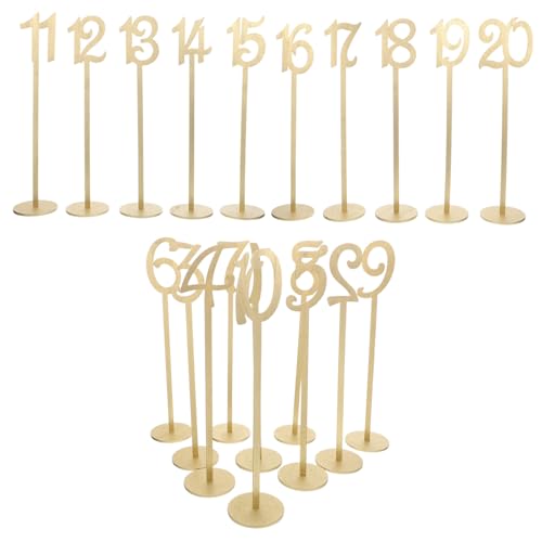 JECOMPRIS 20 Stück Teiliges Holz Tischnummern mit Stabilem Halter Doppelseitig Bedruckt Rustikales Tischschild für Hochzeit Bankett Geburtstagsfeier Dekorative Sitzordnung Goldfarbene JECOMPRIS 20 Stück Teiliges Holz Tischnummern mit Stabilem Halter Doppelseitig Bedruckt Rustikales Tischschild für Hochzeit Bankett Geburtstagsfeier Dekorative Sitzordnung Goldfarbene von JECOMPRIS