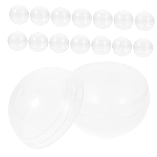JECOMPRIS 20St storage boxes aufbwahrungs-box plastikkugeln aufbewarboxen kunststoffkugel überraschen Sie leere Kugel drehender Spielzeugball runde Kugel Plastikverpackungsball Transparent von JECOMPRIS