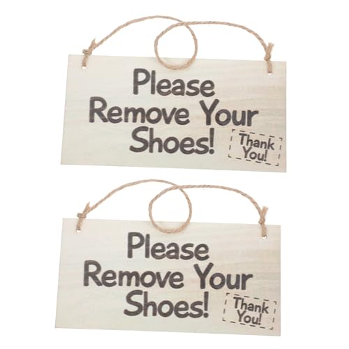 JECOMPRIS 2Stücke Holz Hängeschild Bitte Schuhe Ausziehen Dekoratives Türschild aus Robustem Holz Langlebig für Eingangsbereich Druckqualität Leicht JECOMPRIS 2Stücke Holz Hängeschild Bitte Schuhe Ausziehen Dekoratives Türschild aus Robustem Holz Langlebig für Eingangsbereich Druckqualität Leicht von JECOMPRIS