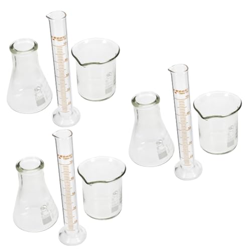 JECOMPRIS 3 Sätze Experimentelles Werkzeugset Labor-erlenmeyerkolben Konische Flasche Laborbecher Wissenschaftsbecher Wissenschaftlicher Kolben Wissenschaftliches Lehrmittel Messkolben Glas JECOMPRIS 3 Sätze Experimentelles Werkzeugset Labor-erlenmeyerkolben Konische Flasche Laborbecher Wissenschaftsbecher Wissenschaftlicher Kolben Wissenschaftliches Lehrmittel Messkolben Glas von JECOMPRIS