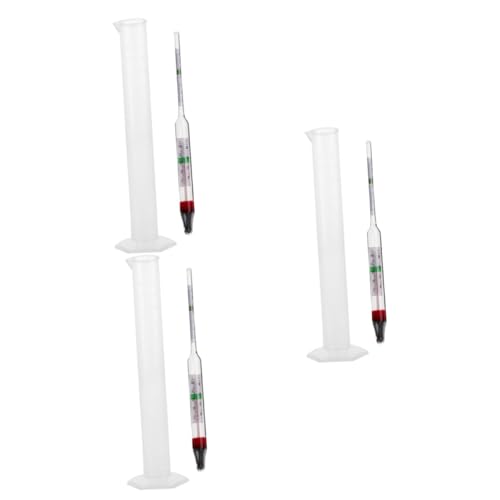 JECOMPRIS 3 Sätze Salzgehaltsmesser -Set Sole-Hydrometer Pools Aquarium Messung prüfen Testen Meerwasserqualitätstester wasser messgerät tester Salinometer für Aquarien Glas von JECOMPRIS
