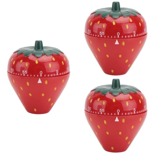 JECOMPRIS 3 Stck. Fruchtförmiger Küchen Timer Mechanischer Countdown Timer Erdbeerform für Haushalt Kochen und Zeitmanagement Dekorativ und Benutzerfreundlich für Jung und Alt JECOMPRIS 3 Stck. Fruchtförmiger Küchen Timer Mechanischer Countdown Timer Erdbeerform für Haushalt Kochen und Zeitmanagement Dekorativ und Benutzerfreundlich für Jung und Alt von JECOMPRIS