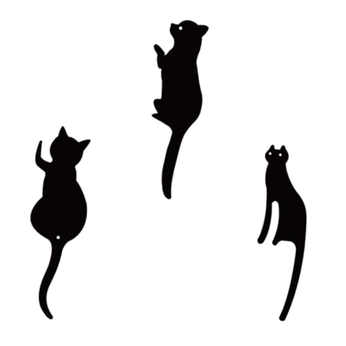 JECOMPRIS 3 Stück Katzen Wandhaken aus Metall Selbstklebend Belastbar Dekorative Aufbewahrung für Innen Multifunktionale Garderobenhaken ohne Bohren für Mäntel und Kleine Gegenstände JECOMPRIS 3 Stück Katzen Wandhaken aus Metall Selbstklebend Belastbar Dekorative Aufbewahrung für Innen Multifunktionale Garderobenhaken ohne Bohren für Mäntel und Kleine Gegenstände von JECOMPRIS