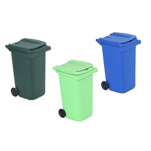 JECOMPRIS 3 Stück Mini Tischmülleimer mit Deckel Kompakte Abfallbehälter für Büro Schreibtisch Zuhause als Stiftehalter für Kleinen Müll Farben Zufällig Zufällige Farbe Zufällige Farbe von JECOMPRIS