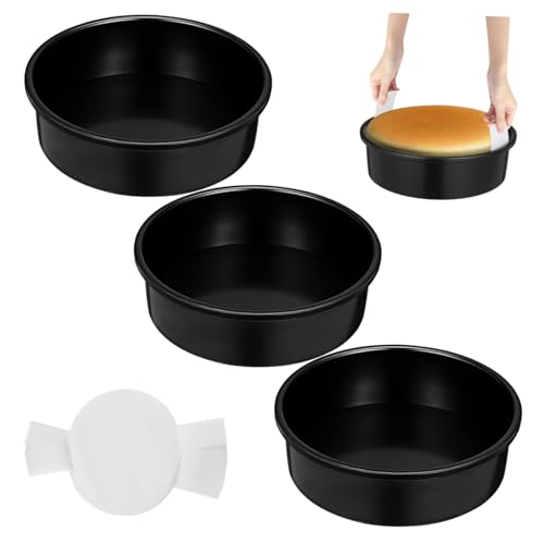 JECOMPRIS 3 Stück Runde Kuchenformen Antihaftbeschichtet Pergamentpapier Vielseitig Einsetzbar für Kuchen Desserts und Gebäck für Hobbybäcker und Profis JECOMPRIS 3 Stück Runde Kuchenformen Antihaftbeschichtet Pergamentpapier Vielseitig Einsetzbar für Kuchen Desserts und Gebäck für Hobbybäcker und Profis von JECOMPRIS