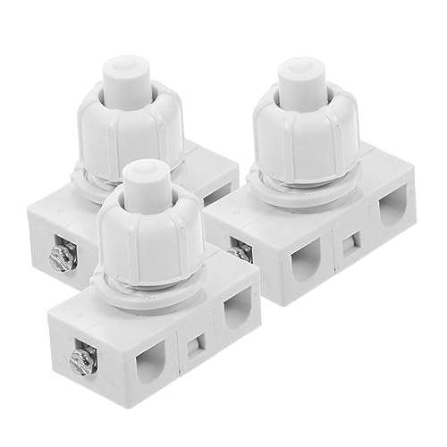 JECOMPRIS 3 Stück Selbstverriegelnde Drucktastenschalter für Haushaltsgeräte Weißer Ersatzschalter für Beleuchtung Installieren für DIY Projekte Kompakt und Leicht Lösung für Defekte JECOMPRIS 3 Stück Selbstverriegelnde Drucktastenschalter für Haushaltsgeräte Weißer Ersatzschalter für Beleuchtung Installieren für DIY Projekte Kompakt und Leicht Lösung für Defekte von JECOMPRIS