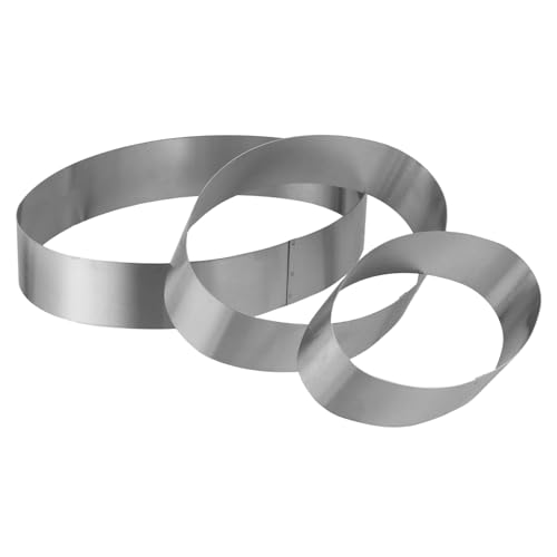 JECOMPRIS 3 Stück Teiliges Backformen aus Edelstahl Ovaler Tortenring mit Krimpkante Hitzebeständig und Antihaftbeschichtet Vielseitig für Kuchen Mousse und DIY Backzubehör JECOMPRIS 3 Stück Teiliges Backformen aus Edelstahl Ovaler Tortenring mit Krimpkante Hitzebeständig und Antihaftbeschichtet Vielseitig für Kuchen Mousse und DIY Backzubehör von JECOMPRIS
