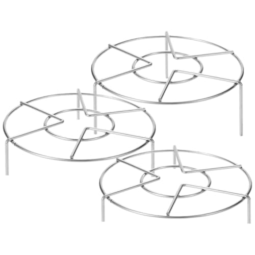 JECOMPRIS 3 Stück Teiliges Dampfgarer Rack aus Multifunktionales Dampfgitter für Töpfe Stabiler Bein Ständer für Küche und Restaurant Leicht zu Reinigen und Hitzebeständig JECOMPRIS 3 Stück Teiliges Dampfgarer Rack aus Multifunktionales Dampfgitter für Töpfe Stabiler Bein Ständer für Küche und Restaurant Leicht zu Reinigen und Hitzebeständig von JECOMPRIS
