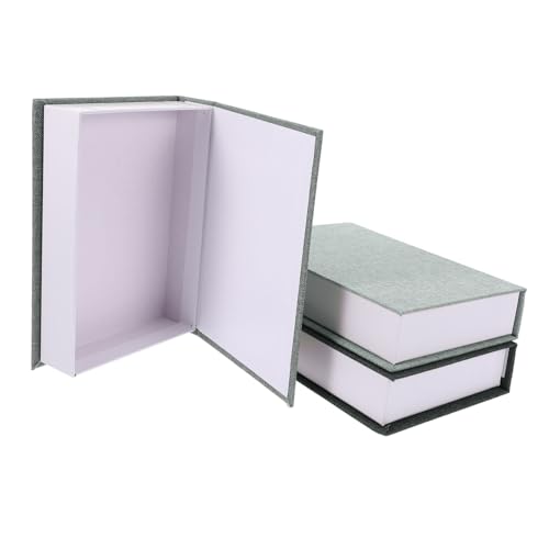 JECOMPRIS 3 Stück Vintage Dekorative Buchbox Teiliges aus Nachahmungsbüchern Grün für Bücherregal Wohnzimmer Büro Stilvolle Aufbewahrung Deko Elemente von JECOMPRIS