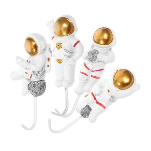 JECOMPRIS 4 Stück Astronaut Wandhaken Selbstklebend Starke Haftung Glatten Oberflächen Multifunktional für Handtücher Schlüssel Küchen und Badutensilien Einfache Montage ohne Bohren JECOMPRIS 4 Stück Astronaut Wandhaken Selbstklebend Starke Haftung Glatten Oberflächen Multifunktional für Handtücher Schlüssel Küchen und Badutensilien Einfache Montage ohne Bohren von JECOMPRIS