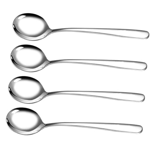JECOMPRIS 4 Stück Eislöffel Teilig Lange Rührlöffel für Tee Kaffee Desserts und Ergonomisches Design Spülmaschinenfest Rostfrei und Bruchsicher von JECOMPRIS