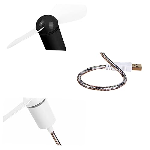JECOMPRIS 4 Stück Flexibler USB Mini Leiser Kühler Tischventilator für Schule Büro und Zuhause Verstellbarer Flexibler Hals Tragbarer Lüfter für Unterwegs Zufällige Farbe Zufällige Farbe von JECOMPRIS