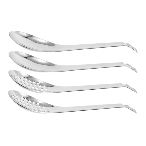 JECOMPRIS 4 Stück Teiliges Edelstahl Sieb Suppenlöffel Set Vielseitig Einsetzbar zum Filtern von Suppen Saucen und Kaviar Leicht Kompakt und Spülmaschinengeeignet für Küche und Restaurant JECOMPRIS 4 Stück Teiliges Edelstahl Sieb Suppenlöffel Set Vielseitig Einsetzbar zum Filtern von Suppen Saucen und Kaviar Leicht Kompakt und Spülmaschinengeeignet für Küche und Restaurant von JECOMPRIS