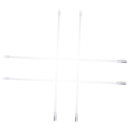 JECOMPRIS 4 Stück Teiliges Fiberglas Jalousie zugstab mit Metallhaken Langlebig und Bruchsicher Einfache Montage ohne Werkzeug Transparente Vorhangstangen Ersatzteile Geeignet für Vertikale von JECOMPRIS