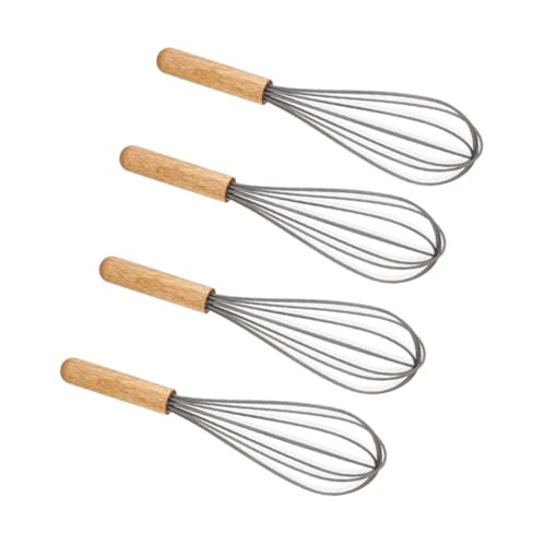 JECOMPRIS 4 Stück Teiliges Holzgriff Eier Sahne Schneebesen Mixer Ergonomisches Küchenwerkzeug für Eier Getränke und Saucen für Leckere Gerichte und Müheloses Mixen JECOMPRIS 4 Stück Teiliges Holzgriff Eier Sahne Schneebesen Mixer Ergonomisches Küchenwerkzeug für Eier Getränke und Saucen für Leckere Gerichte und Müheloses Mixen von JECOMPRIS