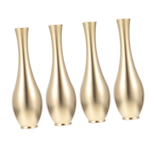 JECOMPRIS 4 Stück Teiliges Mini Kupfer Vase Filigrane Kleine Vase für Tischdeko Retro Metallblumenvase Dekoratives Ornament für Zuhause Büro Hochzeit Party JECOMPRIS 4 Stück Teiliges Mini Kupfer Vase Filigrane Kleine Vase für Tischdeko Retro Metallblumenvase Dekoratives Ornament für Zuhause Büro Hochzeit Party von JECOMPRIS