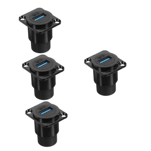 JECOMPRIS 4 Stück USB Buchsenadapter Koppler USB Für Datenübertragung USB Buchsenmontage USB Gerade USB Panel Montage USB Buchsen Panel von JECOMPRIS