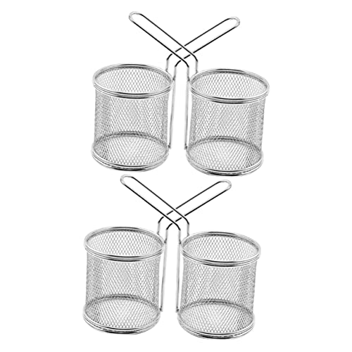 JECOMPRIS 4 Stück Frittierkorb Frittiernetzbehälter für Pommes Hähnchen Snacks Hitzebeständig Rostfrei für Kochen und Frittieren JECOMPRIS 4 Stück Frittierkorb Frittiernetzbehälter für Pommes Hähnchen Snacks Hitzebeständig Rostfrei für Kochen und Frittieren von JECOMPRIS