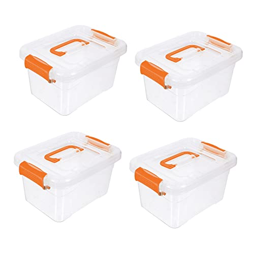 JECOMPRIS 4Stücke Desktop Organizer Box Teilig Transparente Aufbewahrungsbox mit Deckel und Griff für Kleine Gegenstände Vielseitig Einsetzbar im Büro und Zuhause JECOMPRIS 4Stücke Desktop Organizer Box Teilig Transparente Aufbewahrungsbox mit Deckel und Griff für Kleine Gegenstände Vielseitig Einsetzbar im Büro und Zuhause von JECOMPRIS