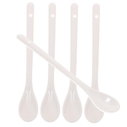 JECOMPRIS 5 Stück Keramik Löffel Lang Teiliges Weiß Porzellan Suppenlöffel mit Langem Griff Vielseitig für Suppe Porridge Reis Schadstofffrei Langlebig und Pflegeleicht Küchenhelfer JECOMPRIS 5 Stück Keramik Löffel Lang Teiliges Weiß Porzellan Suppenlöffel mit Langem Griff Vielseitig für Suppe Porridge Reis Schadstofffrei Langlebig und Pflegeleicht Küchenhelfer von JECOMPRIS