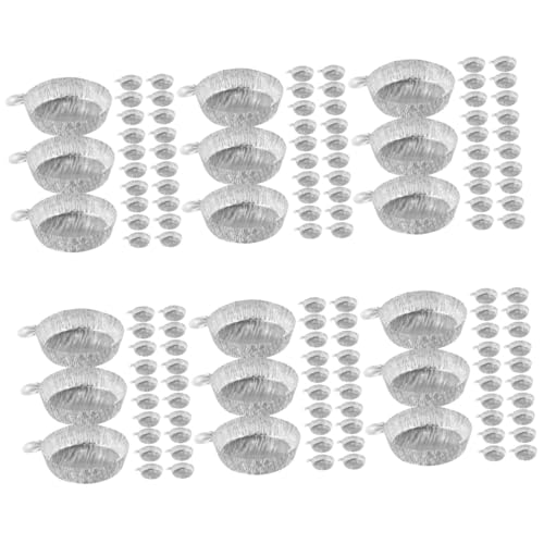 JECOMPRIS 6 Sätze Wiegeschale Aluminiumpfanne Kochen Tablett Messung Waagschale Aus Aluminium Behälter Wiegeplatte Aus Aluminiumfolie Labor-arbeitspfanne Geschirr Wiegen Silber 100 Stück * 6 von JECOMPRIS