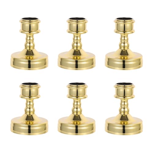 JECOMPRIS 6 Stück Teiliges Elektronischer Kerzenhalter aus Abs Gold Flammenlose Kerzenständer für Romantische Dekorationen Geeignet für Hochzeiten und Wohnräume mit Lochdurchmesser JECOMPRIS 6 Stück Teiliges Elektronischer Kerzenhalter aus Abs Gold Flammenlose Kerzenständer für Romantische Dekorationen Geeignet für Hochzeiten und Wohnräume mit Lochdurchmesser von JECOMPRIS