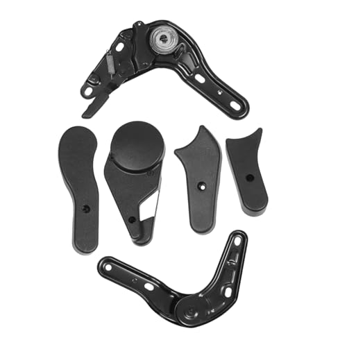 JECOMPRIS 6 Stück Teiliges Gaming Stuhl Winkelregler aus Kunststoff Verstellbar Stabile und Praktische Sitzverstellung für PC und Büro Kompatibel mit Gaming Chair Zubehör Schwarz von JECOMPRIS