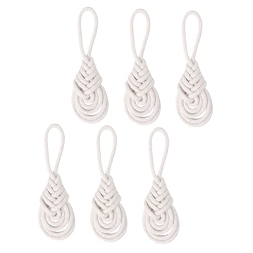 JECOMPRIS 6 Stück Teiliges Handgefertigte Rustikale Baumwollseil serviettenringe Langlebige Napkin Holder mit Natürlichem Boho Design für Tischdekoration bei Partys und Abendessen von JECOMPRIS