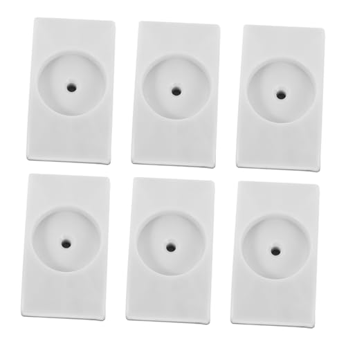 JECOMPRIS 6 Stück Wandschutzpads für Kindersicherungen Druckmontierte Türgitter Schutzabdeckungen mit Mittelloch Robuste Kratzfeste Wandprotektoren für Junge Mädchen und Haustiere Einfache von JECOMPRIS