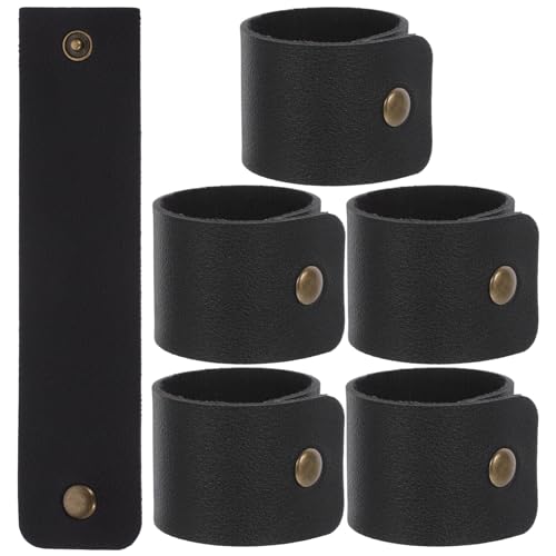JECOMPRIS 6-Teiliges Serviettenring-Set Pu-Leder Schlichte Serviettenschnalle Feiertags-Serviettenringe Für Thanksgiving Weihnachten von JECOMPRIS