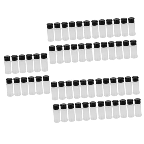 JECOMPRIS 60 Stk Transparente Gewürzflasche Gewürzspender Gewürzstreuer Mini-saucenflaschen Gewürzflaschen Gewürztöpfe Salz Pfefferstreuer Gewürzorganisator Plastik Wiederverwendbar von JECOMPRIS