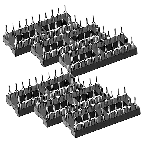 JECOMPRIS 6stücke Ic-sockel Pin Doppelreihen Lötadapter Integrierte Schaltkreis-buchse Für Elektronikprojekte Hohe Leitfähigkeit Für Und Elektrische Anwendungen von JECOMPRIS