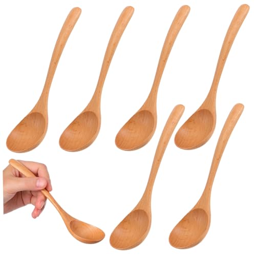 JECOMPRIS 7 Stück Teiliges Lange Holzlöffel mit Glatter Oberfläche Vielseitig Einsetzbare Teelöffel und Honiglöffel zum Rühren von Kaffee Tee und Speisen Natürlicher Holzgriff für Küche JECOMPRIS 7 Stück Teiliges Lange Holzlöffel mit Glatter Oberfläche Vielseitig Einsetzbare Teelöffel und Honiglöffel zum Rühren von Kaffee Tee und Speisen Natürlicher Holzgriff für Küche von JECOMPRIS