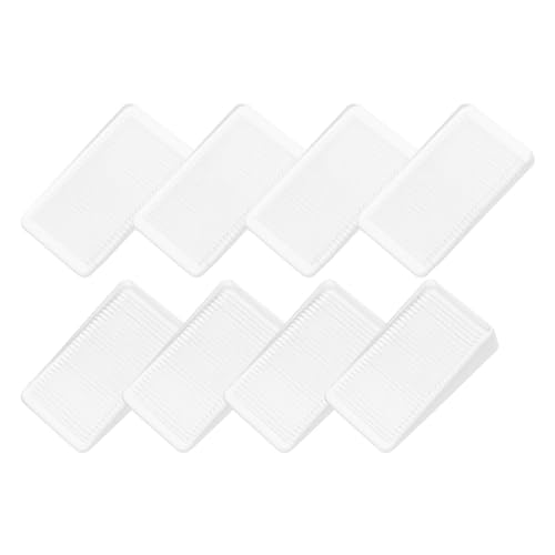 JECOMPRIS 8 Stück Kunststoff-Unterlegscheiben Tischkeil Transparente Toiletten-Unterlegscheiben Nivellierer Verstellbare Blöcke Möbel-Unterlegscheiben Keile von JECOMPRIS
